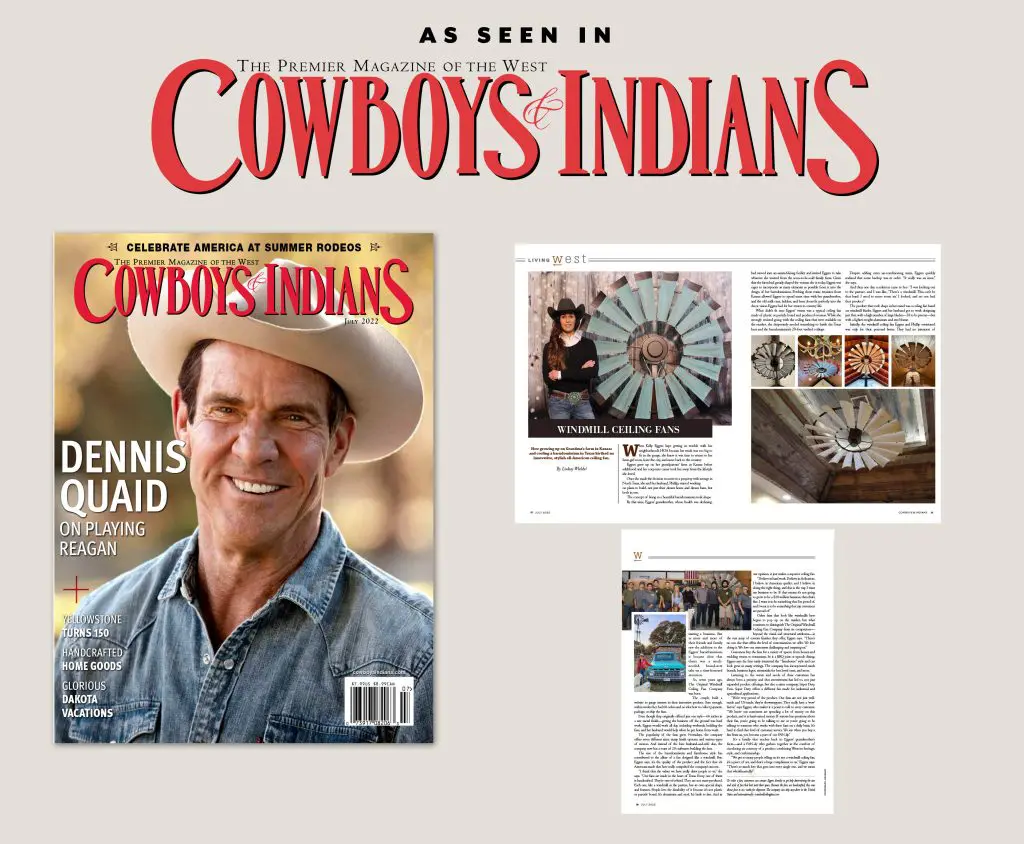 Cowboys and Indians Article WINDMILL CEILING FAN