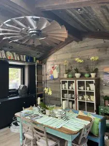 Patina Copper With Oil Rubbed Bronze Motor _ Frame 1