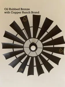 Oil Rubbed Bronze with Copper Ranch Brand 2