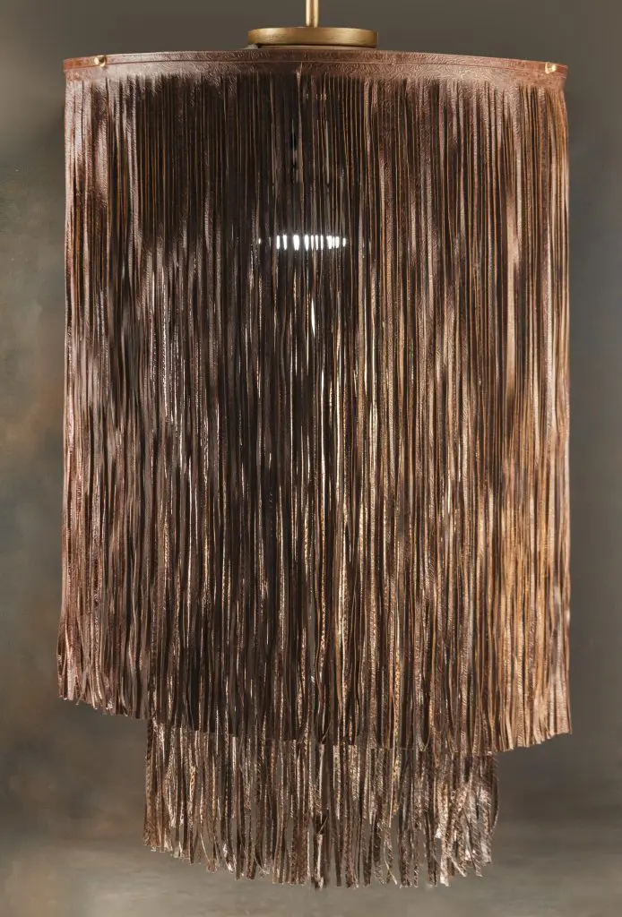 Mercedes Fringe Leather Chandelier Mercedes Fringe Leather Chandelier