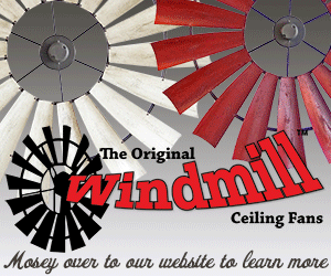 newsletter and website gif ad for Windmill Ceiling Fans